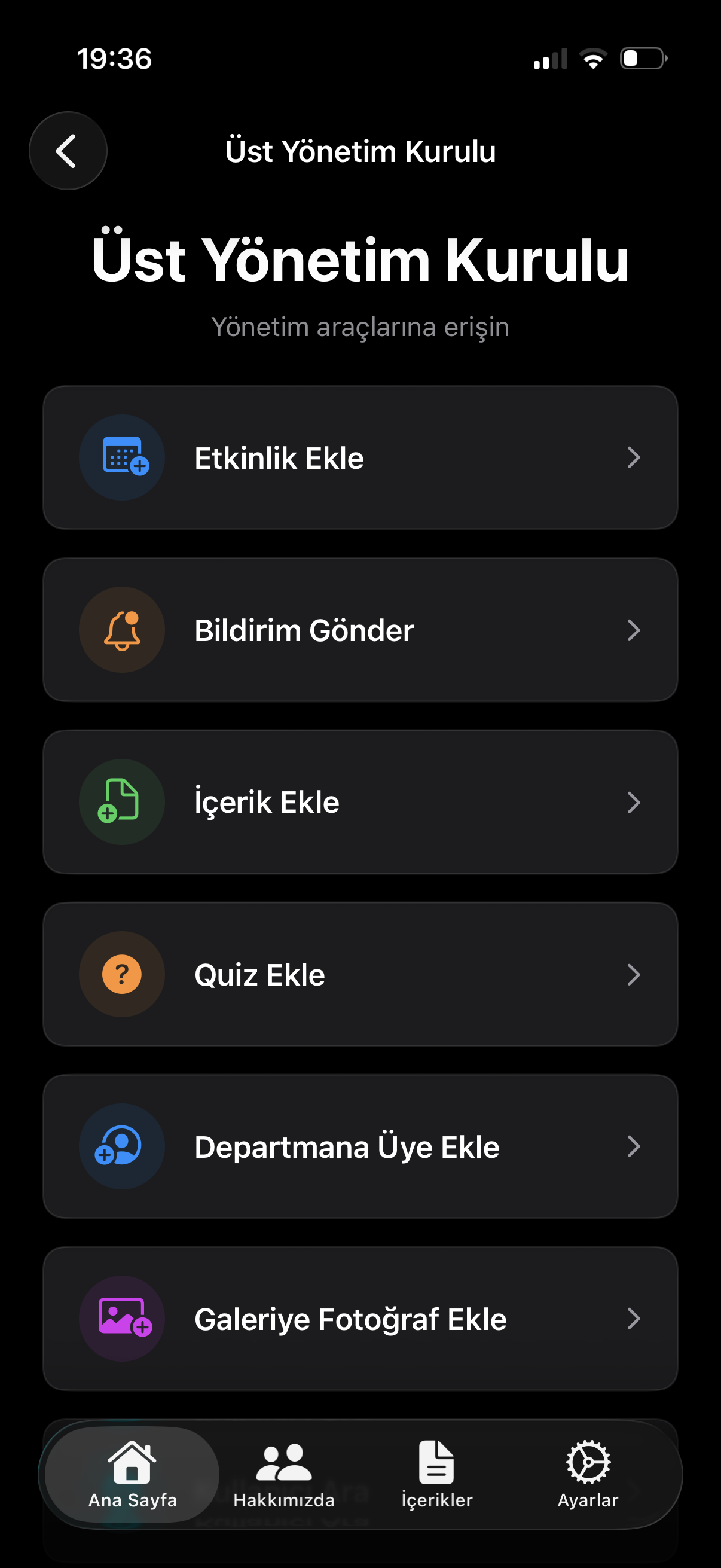 Kullanıcı ve İçerik Yönetimi